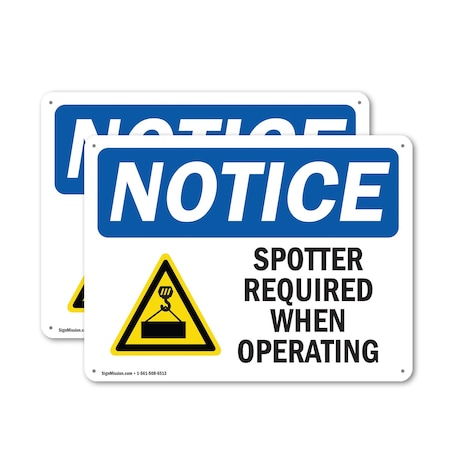 Signmission 7 in Height, 10 in Width, Plastic, Rectangle OS-2PACK-NS-P-710-L-18389